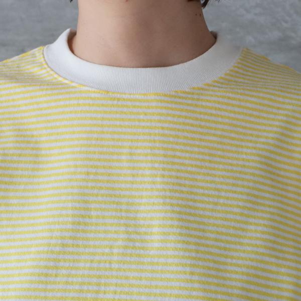 BLUE LAKE MARKET｜ヘムラウンド細ボーダーTee : AMBIENCE - 通販