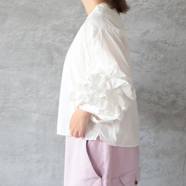 Gauze#（ガーゼ） 【SALE 10%OFF】 g1181 フリルスリーブブラウス ゆう
