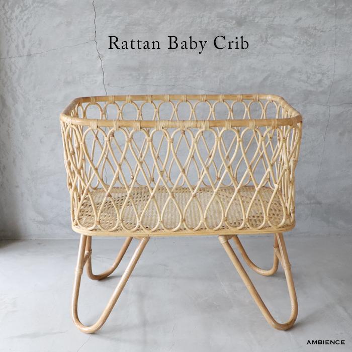 【佐川急便発送/北海道・沖縄・離島発送不可】 Rattan Baby Crib ラタンベビークリブ ベビーベッド 組み立て式 バスケット カゴ 収納  藤 :9211-rbc0001:AMBIENCE - 通販 - Yahoo!ショッピング