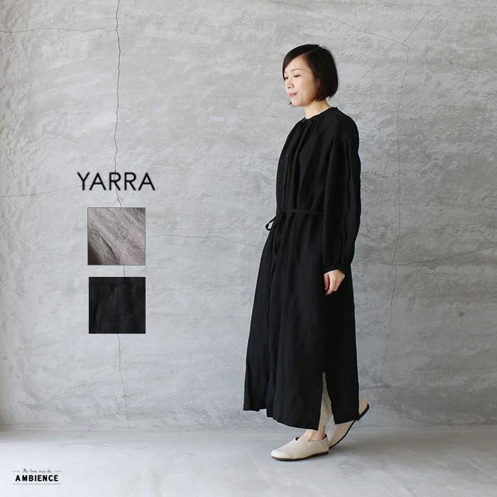 Yarra ヤラ 東炊きリネン袖ギャザーワンピース レディース 19aw グレー ブラック 日本製 送料無料 99 Yr 94 030 Ambience 通販 Yahoo ショッピング