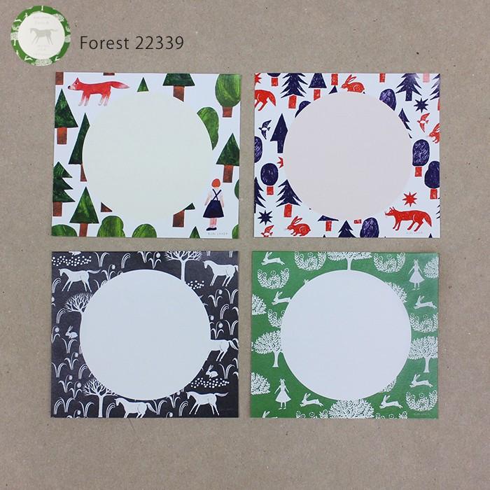 nishi shuku 西淑 ブロックメモ メール便対応 grassland forest