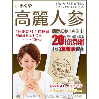 高麗人参 サプリメント 100mg配合 紅参 サプリ サポニン 約12ヶ月分・90粒×4袋  高麗ニンジンエキス セール｜1fukuya｜02