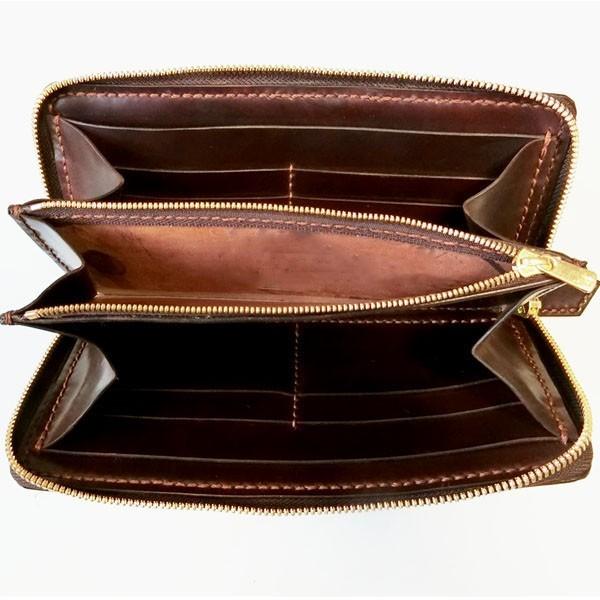 メンズファッション 財布、帽子、ファッション小物 クロコダイル＆コードバン ラウンドファスナー 長財布/ホーイン社 