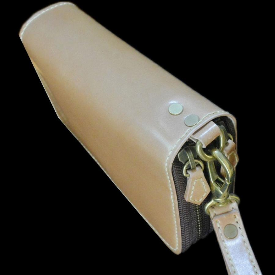 【相談用】おおきめラウンドファスナー　バッグインポーチ コードバン ラウンドファスナー インスリン ケース ポーチ バッグ