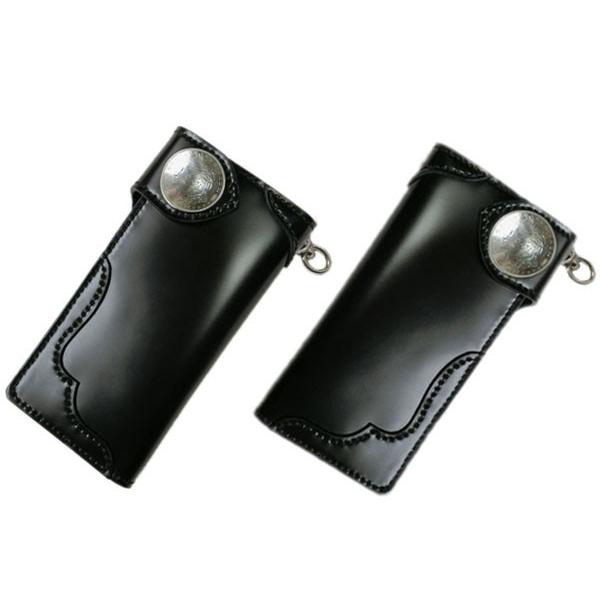 値下げしました。 LOEWE 皮コート/ウッドハンガーつき コードバン ロング ウォレット バイカーズ 長財布 ケネディー