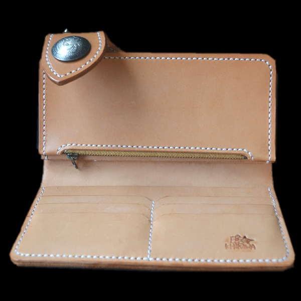 ヌメ革 長財布 ロングウォレット バイカーズ ライダース モルガン  