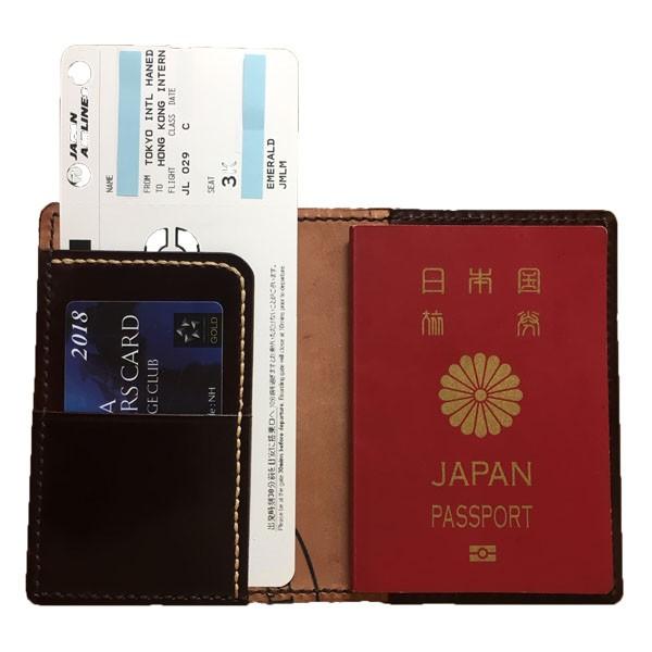 コードバン パスポート カバー ホーウィン社シェルコードバン