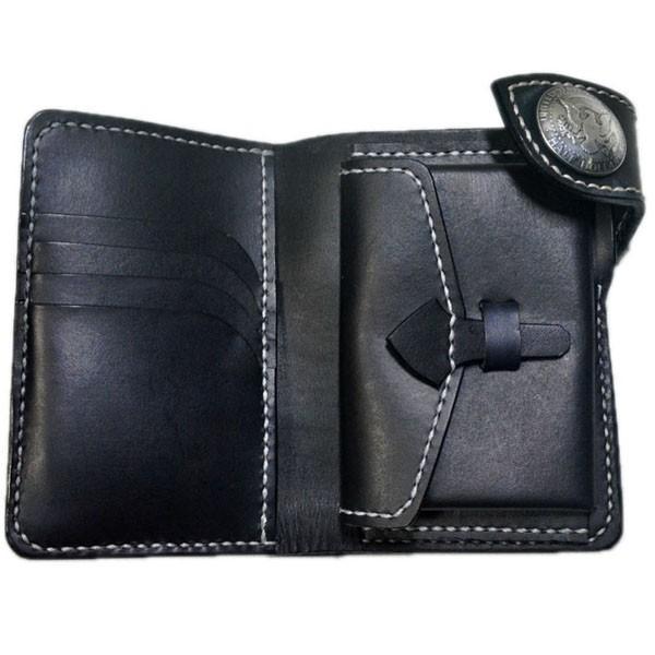 ハンドメイドレザークラフトダイヤモンドパイソンミドルウォレット財布