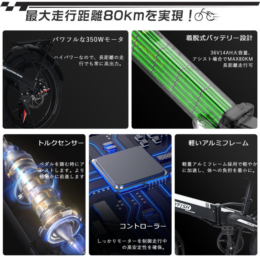 免許不要 電動自転車 かっこいい電動アシスト自転車 折りたたみ電動バイク 公道走行可 ファットバイク 20インチ 電動折り畳み自転車 激安 極太タイヤ自転車 安い｜1kselect-y3｜06