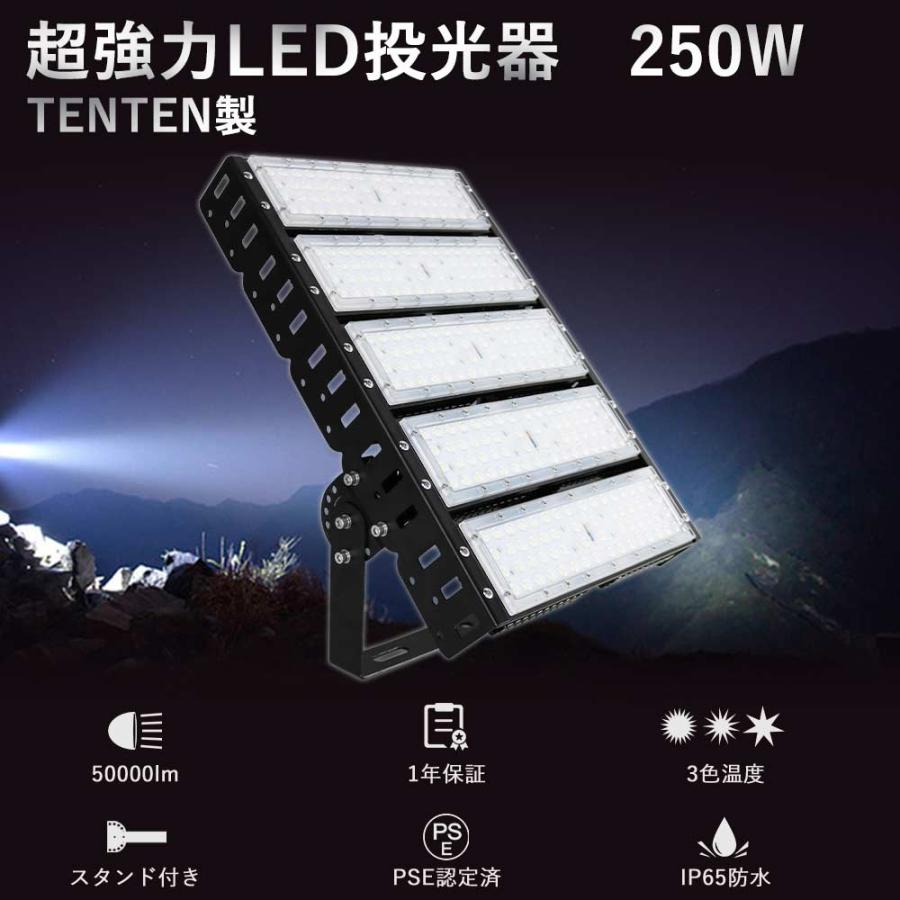 高天井用LED照明 250W LED高天井灯 50000lm超爆光 投光器LED 屋外 防水