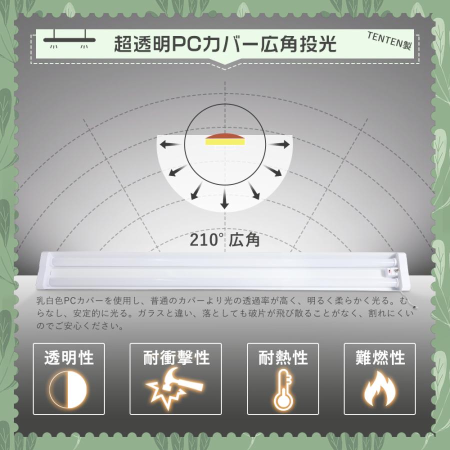30本 工事不要 LEDベースライト 40w形 2灯 プルスイッチ 器具一体型 LED蛍光灯 40w形ベースライトLED 吊り下げ式キッチン照明 台所 ledベースライト 直付型 調色_3