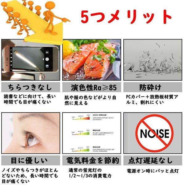 led蛍光灯 直管ledランプ 3200lm 直管蛍光灯特恵100本 led照明器具 直管蛍光灯をledに変える 20w形蛍光灯 直管パイプ30mm 配線工事要 蛍光灯120cm 200°発光管の画像