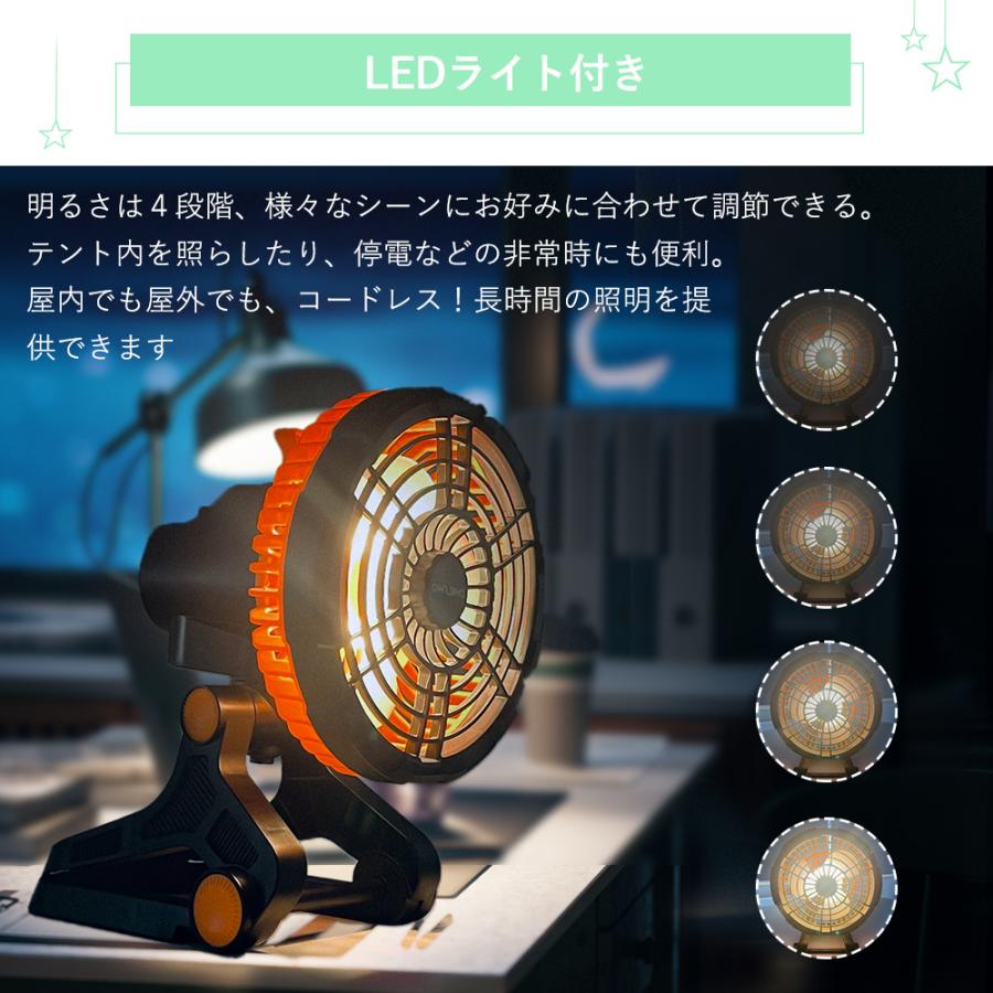 扇風機 充電式 クリップ アウトドア 屋外ファン usb充電 扇風機