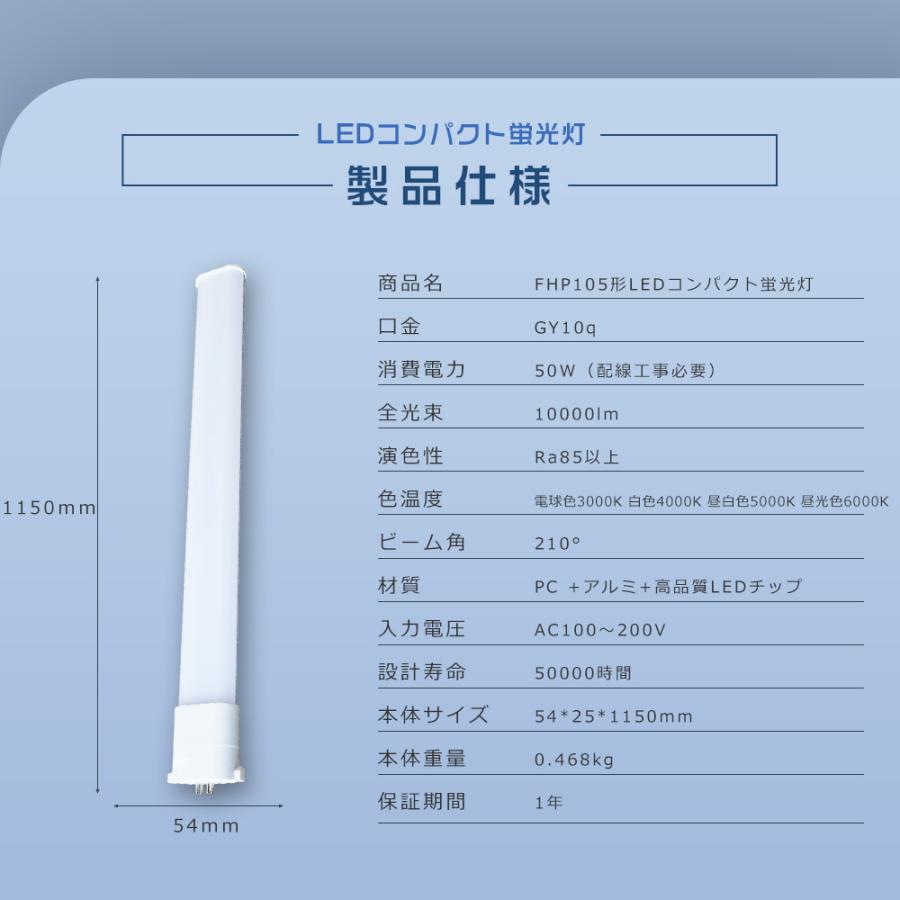 FHP105 LED化 ツイン蛍光灯 FHP105EN LED電球 50W消費電力 FHP105ED LEDツイン蛍光灯 FHP105EW LEDコンパクト蛍光灯 105W形 FHP105EL ツイン蛍光灯LED化 FHP105W｜1kselect-y3｜16