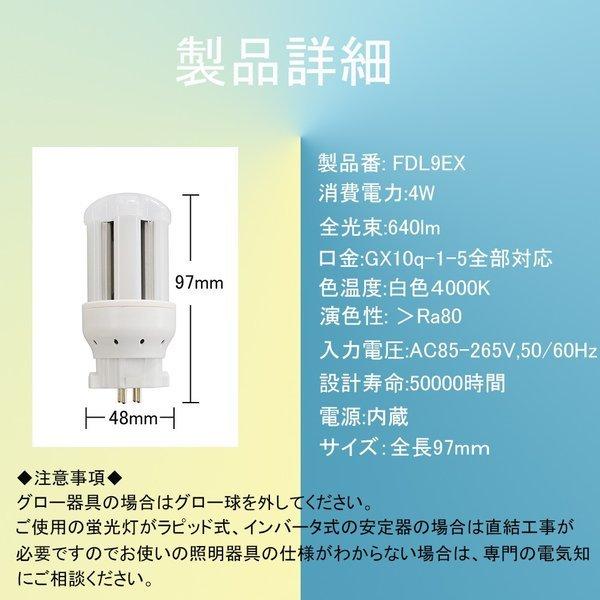 FDL9EX-L FDL9EXL LED 白色 FDL9形 LED蛍光灯 FDL9Wランプ LED電球 9形