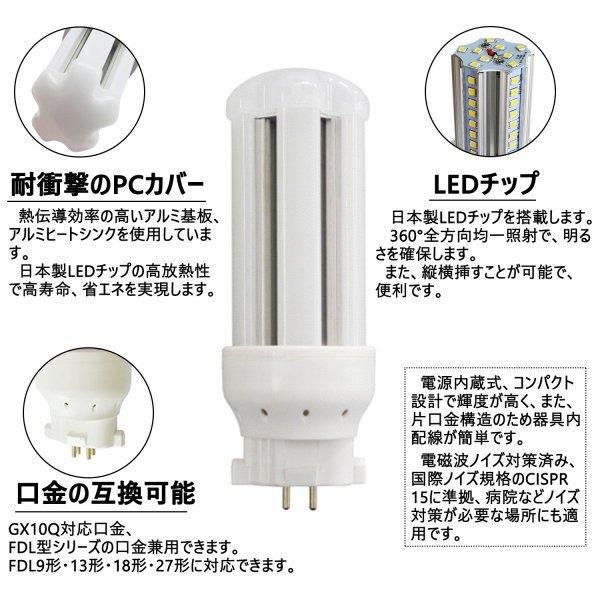 FDL9EX-L FDL9EXL LED 白色 FDL9形 LED蛍光灯 FDL9Wランプ LED電球 9形