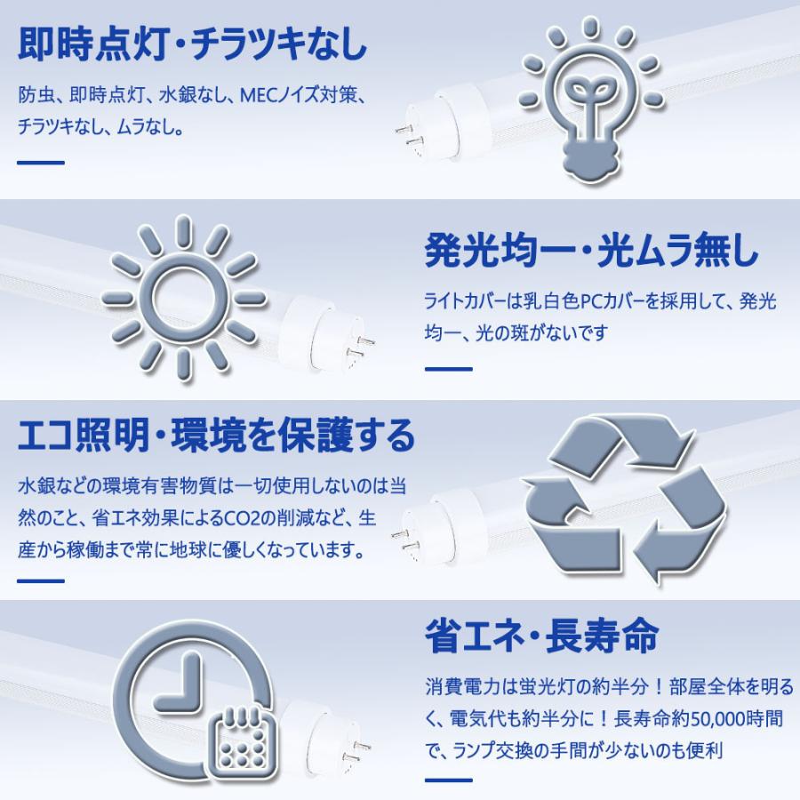【10本】直管蛍光灯 led 交換 led照明器具 10w形 330mm お部屋を明るく led蛍光灯 口金G13 5w 工場用led照明 1000lm 蛍光灯からLEDランプ  工事不要 電球色の画像