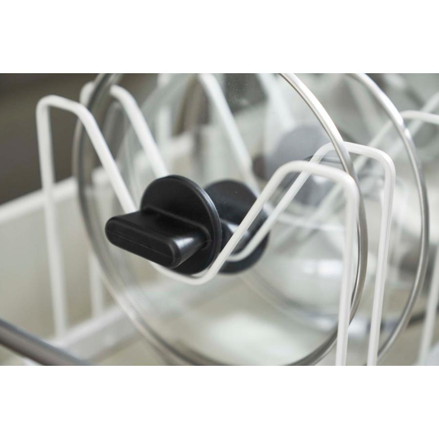 山崎実業 tower シンク下 伸縮鍋蓋＆フライパンスタンド タワー 3840（ホワイト） 送料無料 佐川急便 SGW /jk001 | tower | 03