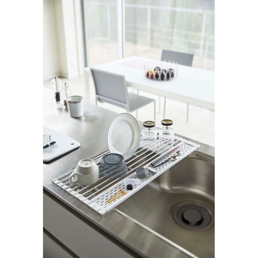 山崎実業 tower 折り畳み水切り タワー シリコーントレー付き Lサイズ 5054（ホワイト）送料無料 佐川急便 SGW /jk001 | tower | 01