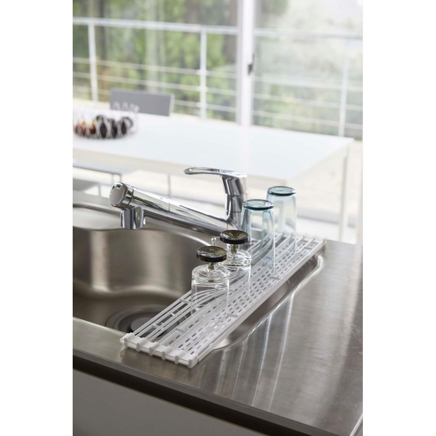 山崎実業 tower 折り畳み水切り タワー シリコーントレー付き Lサイズ 5054（ホワイト）送料無料 佐川急便 SGW /jk001 | tower | 03