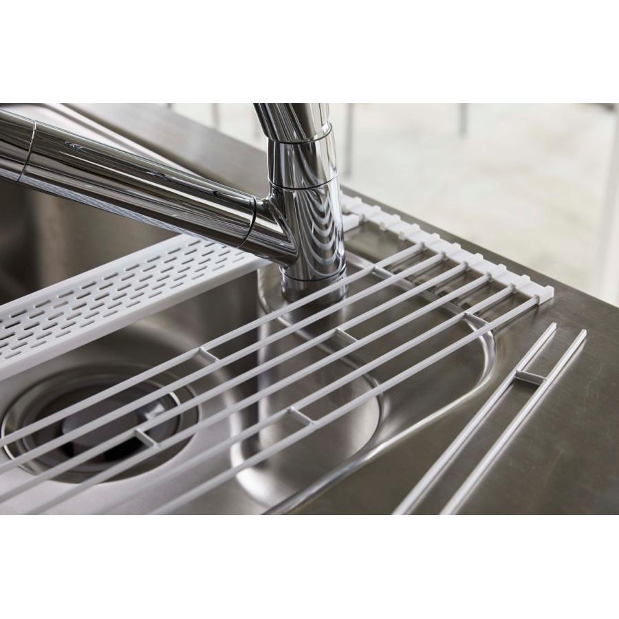 山崎実業 tower 折り畳み水切り タワー シリコーントレー付き Lサイズ 5054（ホワイト）送料無料 佐川急便 SGW /jk001 | tower | 04