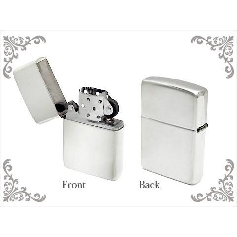 ZIPPO】 ジッポ オイルライター 純銀 STERLING SILVER サテン ツヤ消し