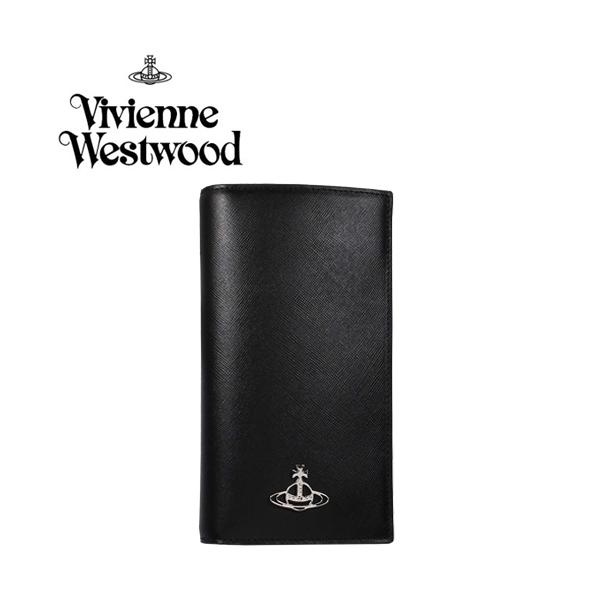 ヴィヴィアンウエストウッド KENT 財布 長財布 二つ折り長財布 シンプル 黒 ブラック 51050057-N401-BK