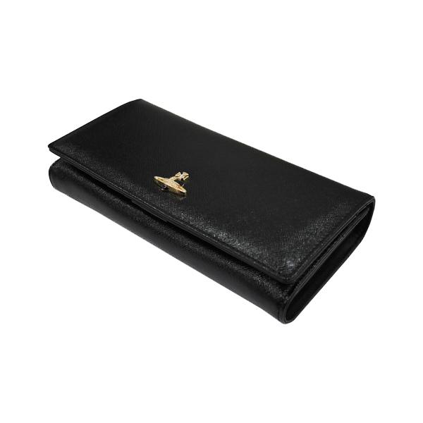 5/31までの特価！新品ヴィヴィアンウエストウッド　黒 長財布 ゴールドファスナ Vivienne Westwood ヴィヴィアン ウエストウッド 財布
