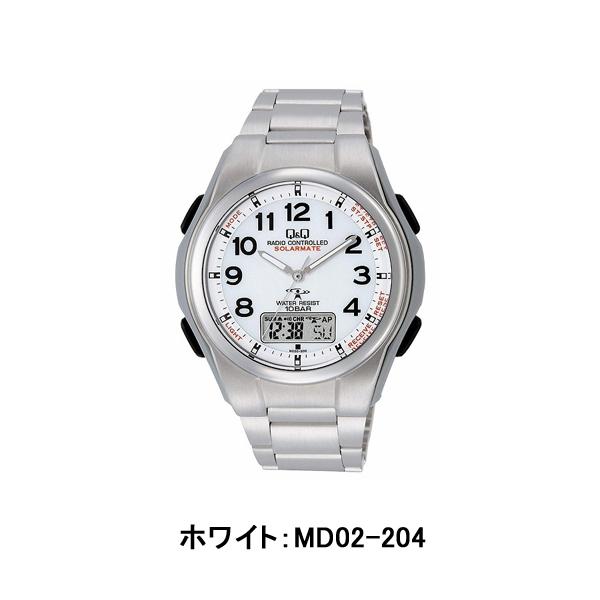 シチズン CITIZEN Q&Q ソーラー 世界 電波 アナデジ メンズ 腕時計 パーペチュアルカレンダー メタルベルト |  | 04
