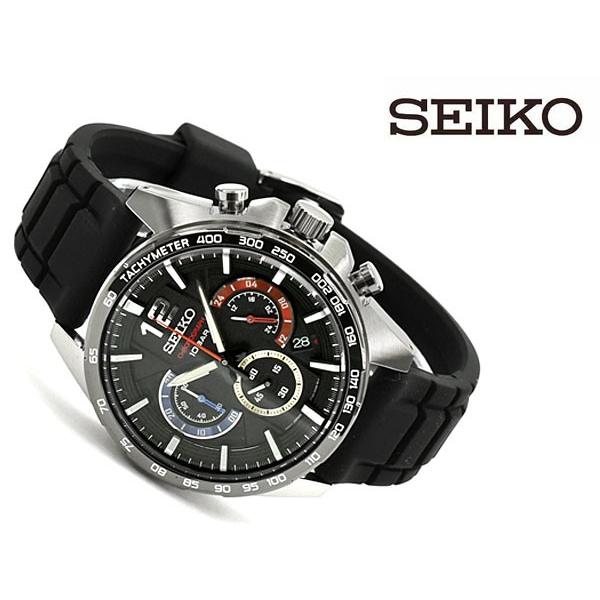逆輸入SEIKO セイコー クロノグラフ クォーツ メンズ 腕時計 ブラックダイアル ブラック シリコンベルト SSB347P1  :SSB347P1:1MORE - 通販 - Yahoo!ショッピング
