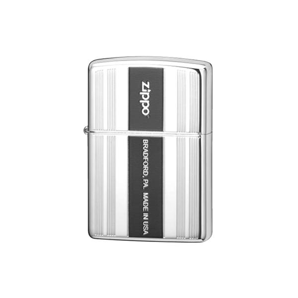 ZIPPO（ジッポー） 縦ライン ライター メンズ ブラック/レッド ZIP-TL