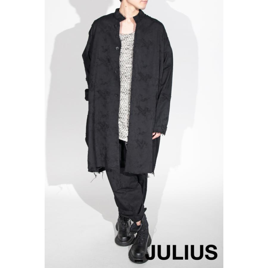 [JULIUS] 21SS オーバーサイズ ジャガードコート ブラック JULIUS] 21SS オーバーサイズ ジャガードコート ブラック