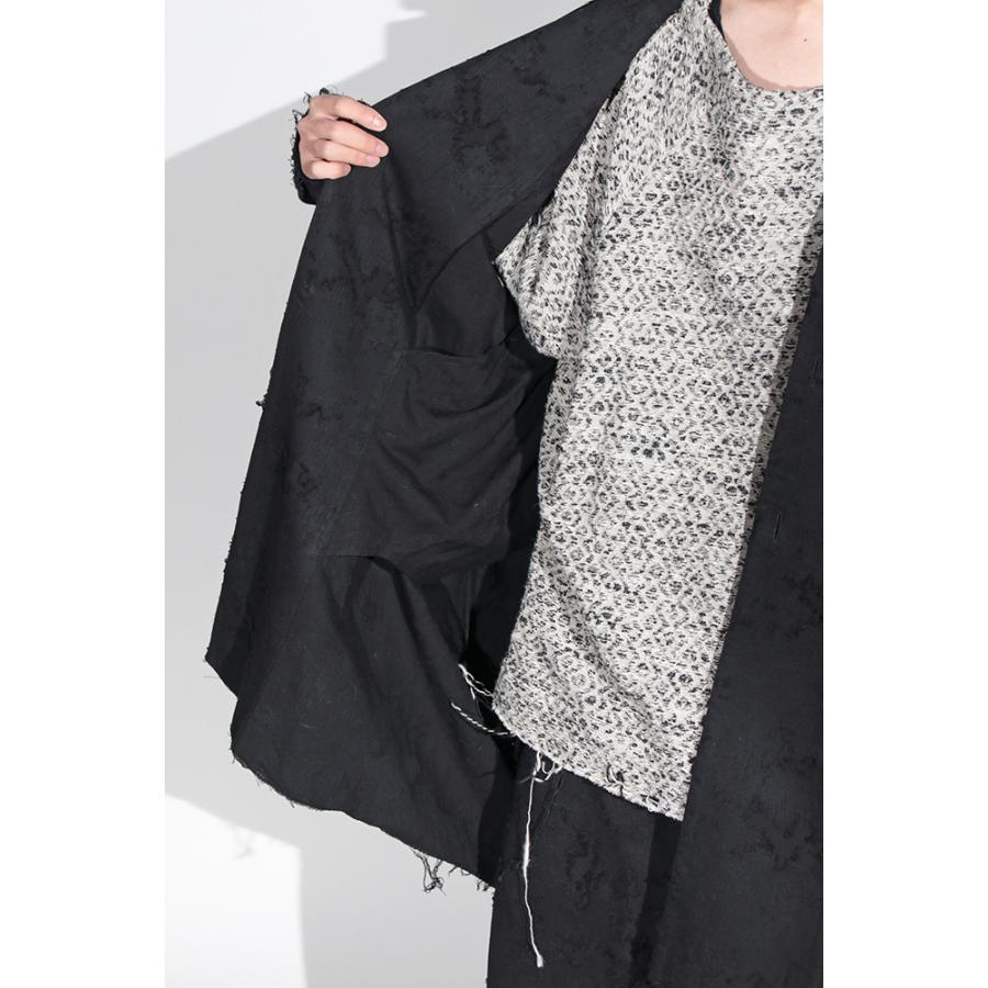 [JULIUS] 21SS オーバーサイズ ジャガードコート ブラック JULIUS] 21SS オーバーサイズ ジャガードコート ブラック
