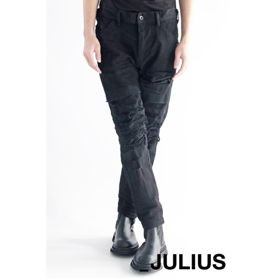 Julius デニムパンツ クラッシュ加工 JULIUS ユリウス クラッシュ デニム パンツ 737PAM26 : IMPACT WEBSHOP
