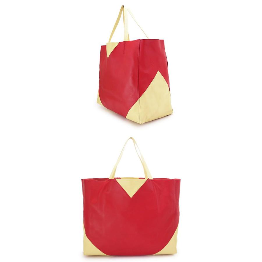 セリーヌ トートバッグ ホリゾンタルカバ レザー バイカラー A4可