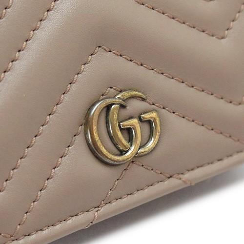 グッチ カードケース レディース 466492 DTD1T 5729 ベージュ GUCCI GG MARMONT｜1pia｜06