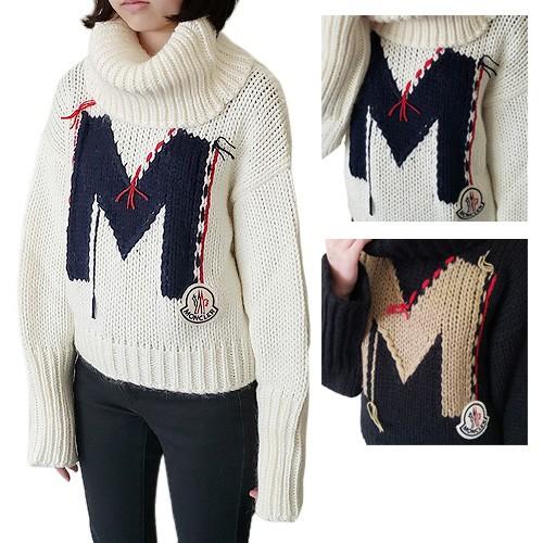 モンクレール タートルネック セーター レディース ハイネック ニット Mロゴ Moncler 169 a9169 1pia 通販 Yahoo ショッピング