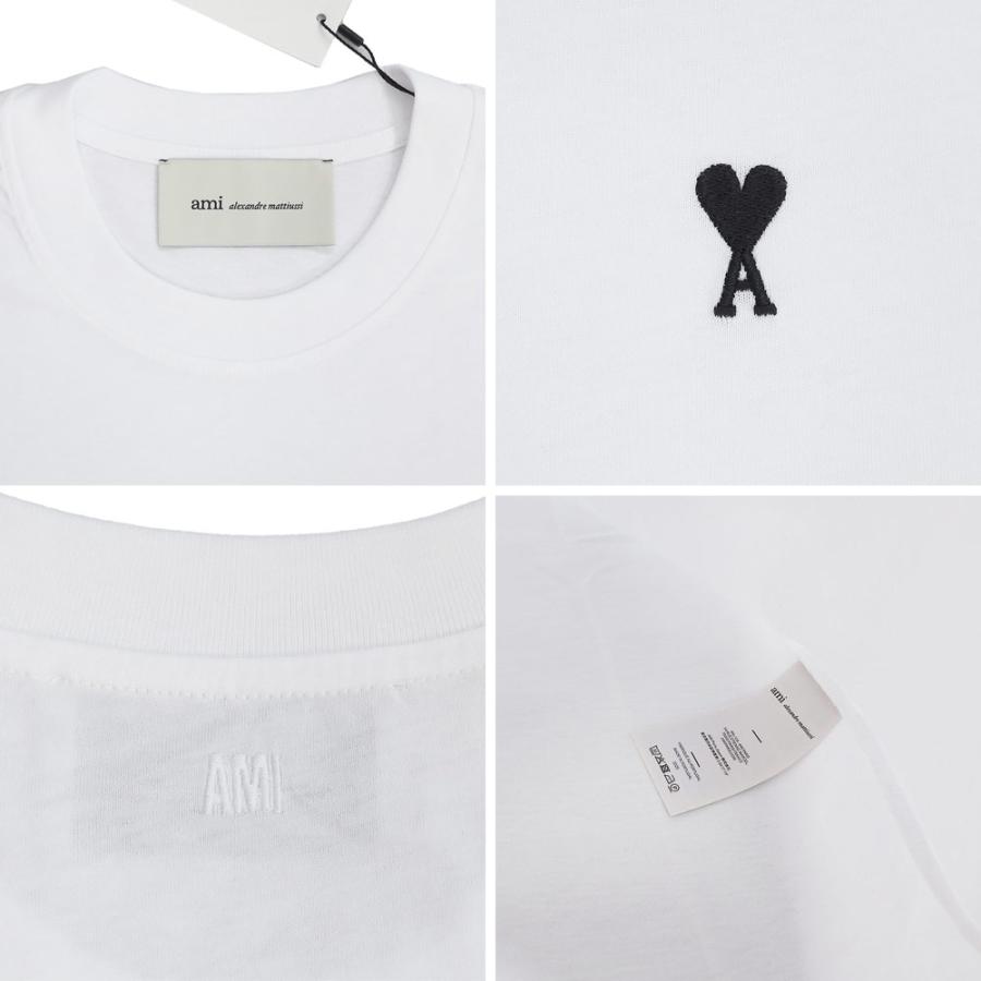 アミ アレクサンドル マテュッシ Tシャツ カットソー ハート エンボスロゴ AMI Alexandre Mattiussi 並行輸入品 アミ パリス Tシャツ 半袖 ユニ