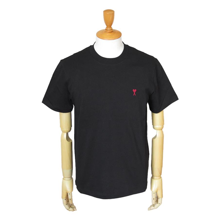 AMI PARIS アミパリス ハートロゴ 半袖Ｔシャツ BFUTS035.724 001 レディース メンズ ブラック AMI Alexandre Mattiussi ami paris アミパリス Tシャツ BFUTS035.724