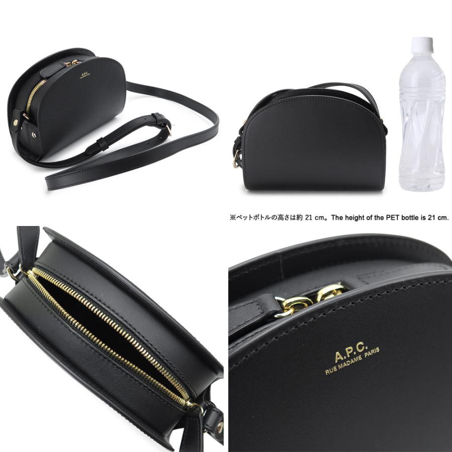 並行輸入品 A.P.C. APC アーペーセー ショルダーバッグ レディース DEMI LUNE MINI PXAWV F61392 ミニ デミルーン ポシェット ハーフムーン 半月型 レザーの画像