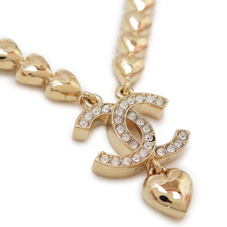 ⭐️完成品⭐️ シャネル ネックレス レディース ABA262 B10486 NN007 ペンダント アクセサリー ココマーク ハート ラインストーン ゴールド CHANEL 【HOV2159431212】(75256円)