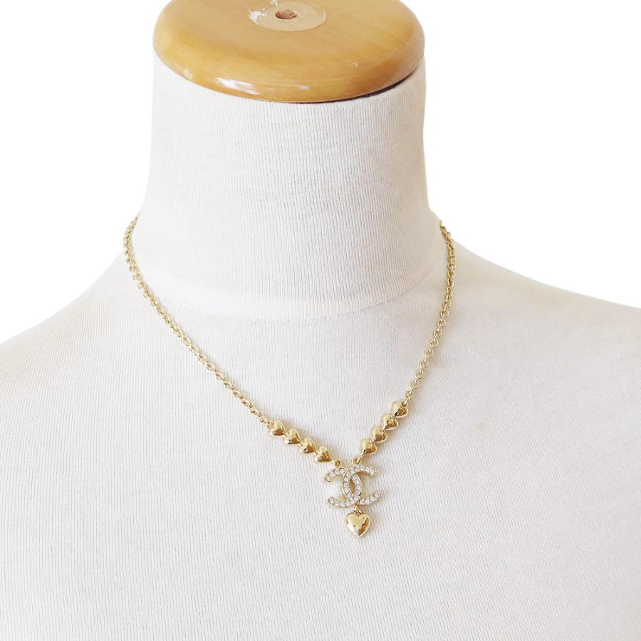 ⭐️完成品⭐️ シャネル ネックレス レディース ABA262 B10486 NN007 ペンダント アクセサリー ココマーク ハート ラインストーン ゴールド CHANEL 【HOV2159431212】(75256円)
