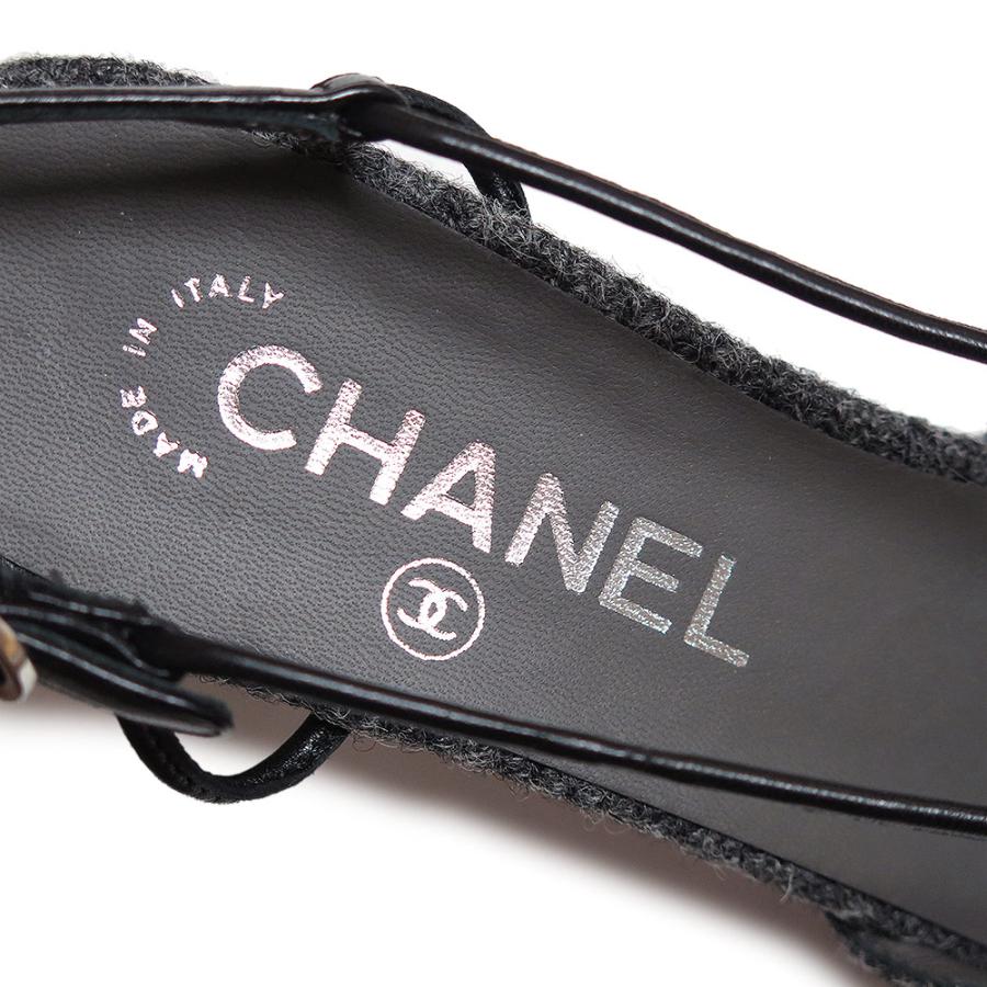 シャネル パンプス レディース G33890 スリングバック シューズ 靴 37