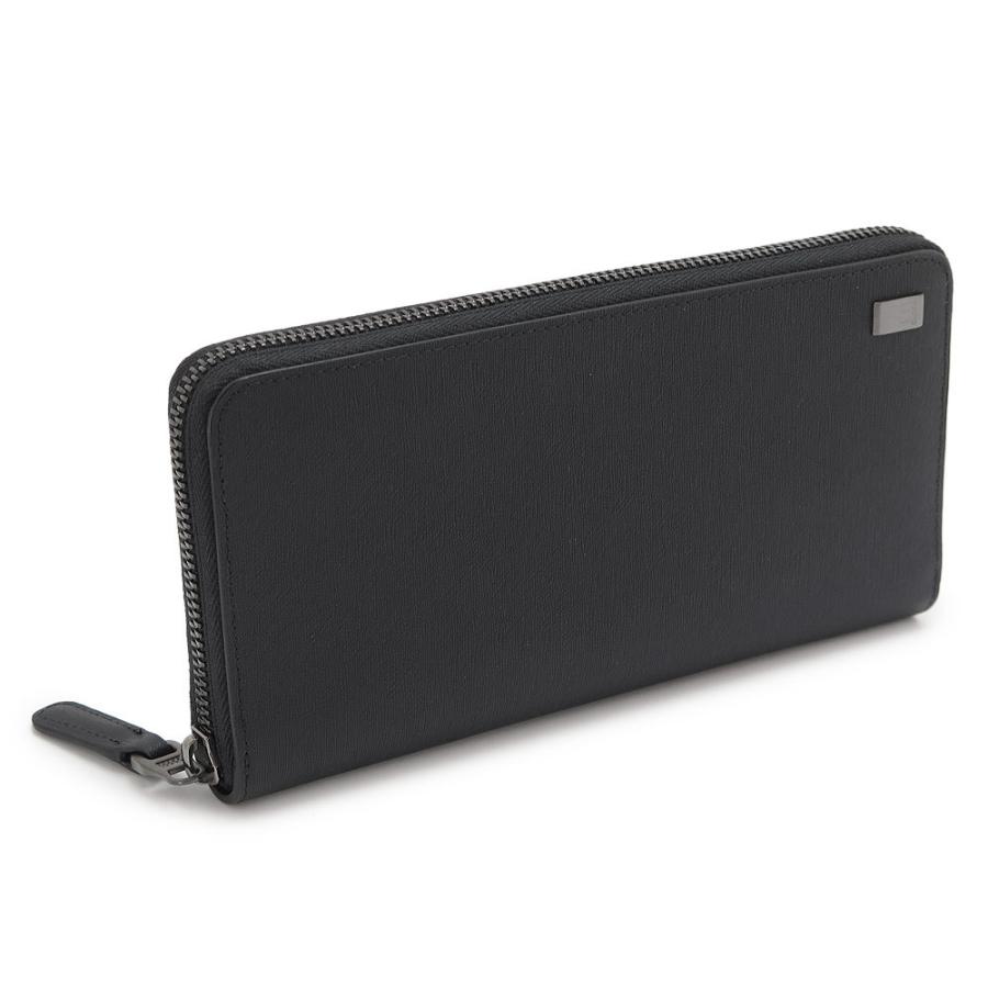 【未使用に近い】ダンヒル 長財布 ラウンドジップ ロゴプレート ブラック 黒 未使用に近い】ダンヒル 長財布 ラウンドジップ ロゴプレート