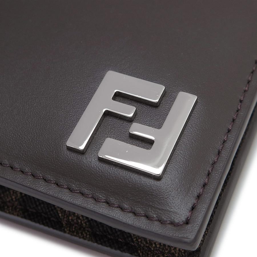 フェンディ 折財布 メンズ 7M0356 AFF2 F1Q1C 二つ折り財布 コンパクト財布 小銭入れなし FFスクエア エバノ チャコールグレー FENDI FENDI（フェンディ） 折財布 メンズ 二つ折り財布 コンパクト財布 小銭