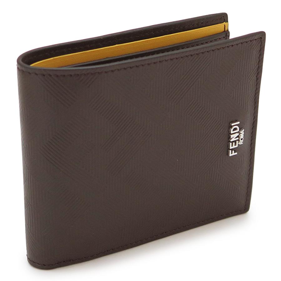 FENDI ダークグリーン 二つ折り財布 FENDI（フェンディ） 二つ折り財布 財布 レザー ブラック系