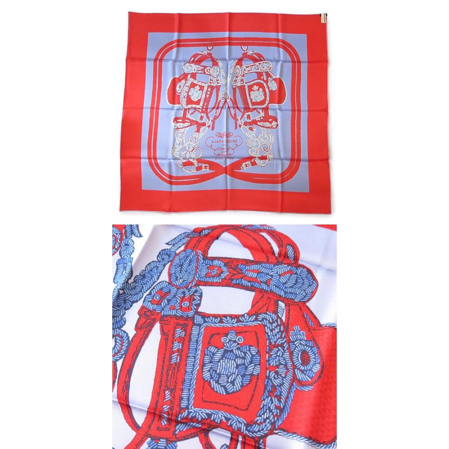 HERMES（エルメス） スカーフ HE91-002626-17 馬具柄 シルク ルージュ