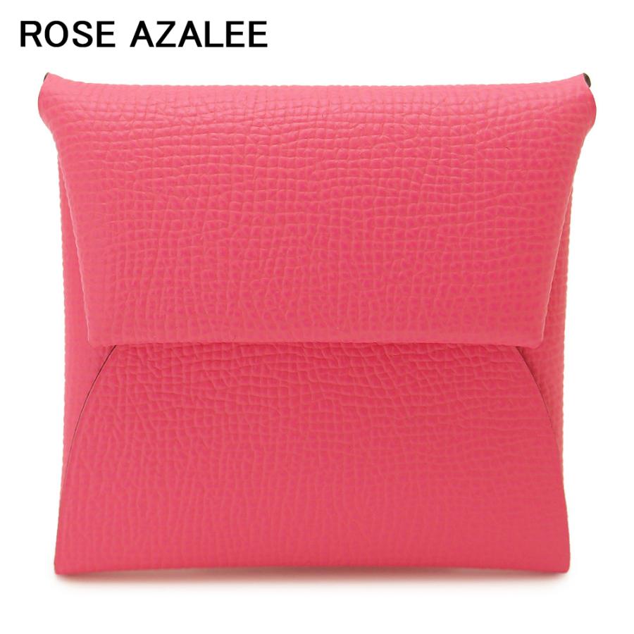 エルメス　HERMES ケース　バスティア　ピンク　小銭入れ　財布 HERMES エルメス コインケース バスティア ピンク エプソン シルバー