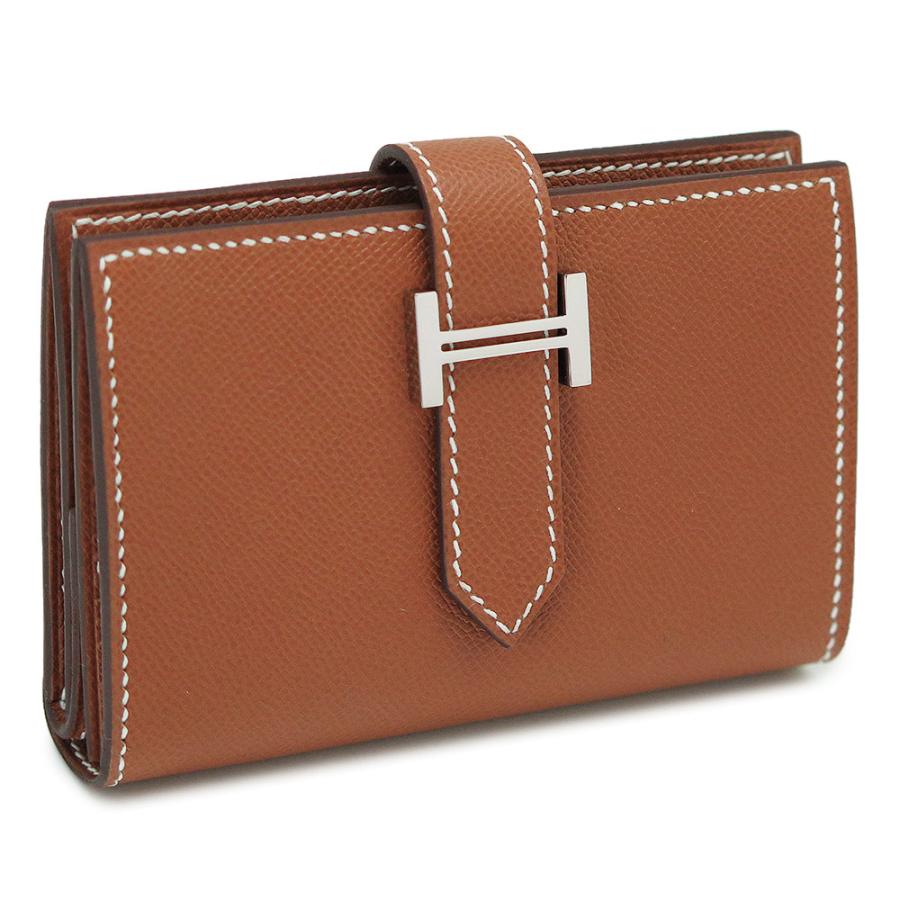 HERMES エルメス　べアン　コンパクト　二つ折り財布　アンティーク HERMES（エルメス） 折財布 レディース ベアン ミニ ウォレット 二