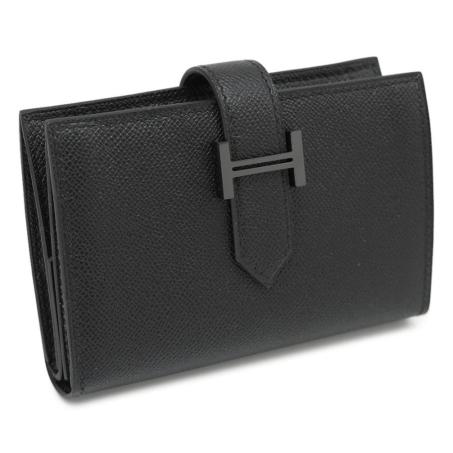 HERMES（エルメス） 折財布 ベアン モノクローム ミニ ウォレット 二 